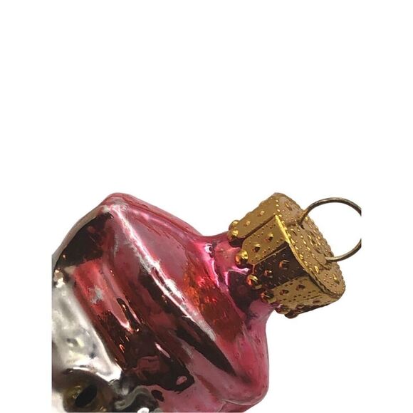 Old World Glass Radko Style Holiday Ornament Animal with Instrument Bear and Gui - Picture 8 of 16